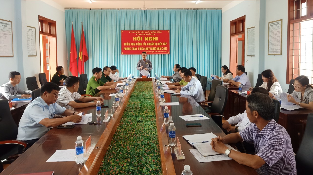 Họp ban chỉ đạo diễn tập phòng cháy, chữa cháy rừng Huyện Krông Bông năm 2023